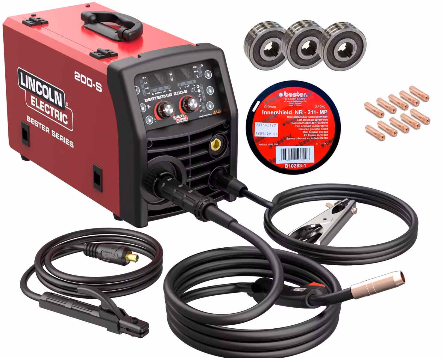 LINCOLN ELECTRIC BESTER SERIES MIG 200-S Sinergia Saldatrice MIG/MAG MMA TIG Lift con Filo Animato