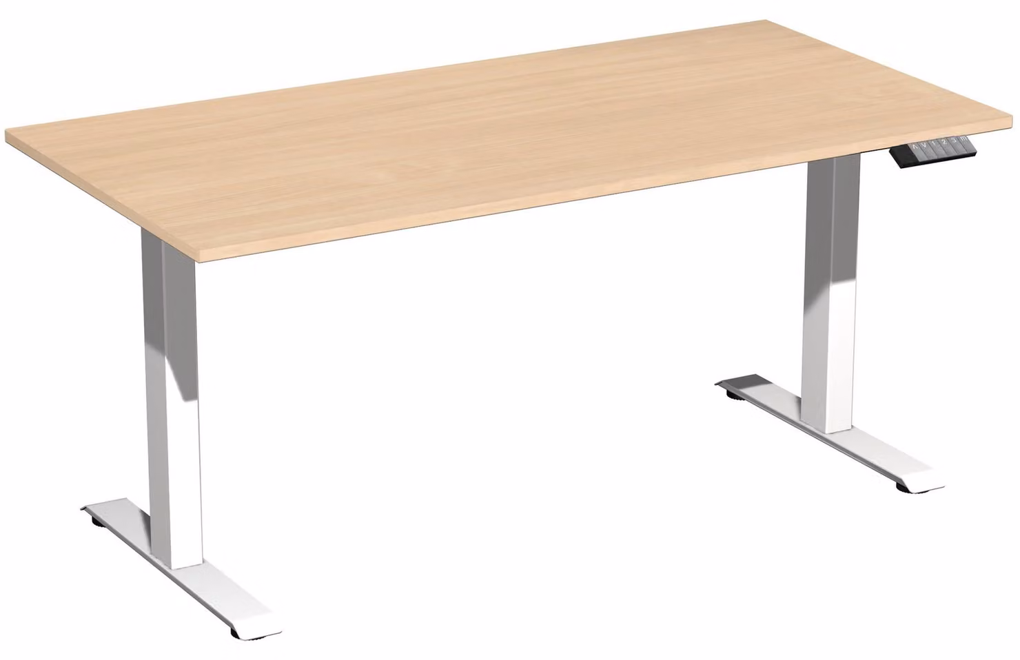 Tavolo Elevate Plus 1600x800x630-1280mm bianco/faggio