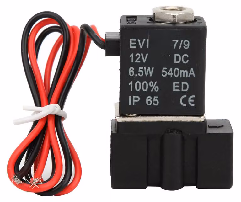 Elettrovalvola in plastica a risposta rapida, 12 V DC, 2 posizioni, per aria, acqua, olio, attacco G1/8