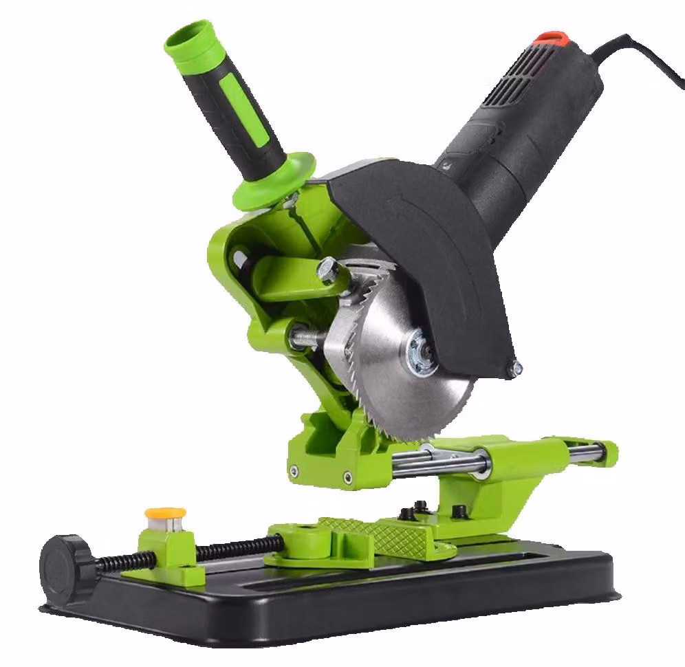 Supporto per smerigliatrice angolare, staffa regolabile, design della base stabile, colore verde