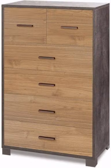Mobile 4+2 Cassetti Kit Ossido Nero cm 70x41x112h - Sarmog