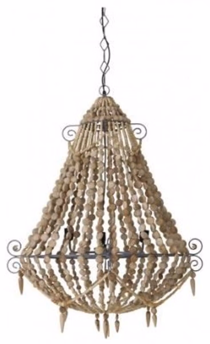 Lampada a sospensione e a soffitto Casa Padrino, design industriale, colore marrone - Diametro 81 cm, altezza 102 cm - Lampada da soffitto robusta per ambienti abitativi