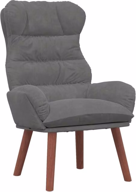 Poltrona | Sedia Relax Grigio scuro 69 x 74 x 93 cm Velluto