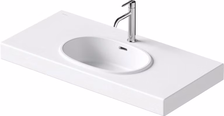 Duravit Balcoon lavabo, 1 trou pour robinet, avec trop-plein, largeur 1000mm, 241210AC00, 241210AC00
