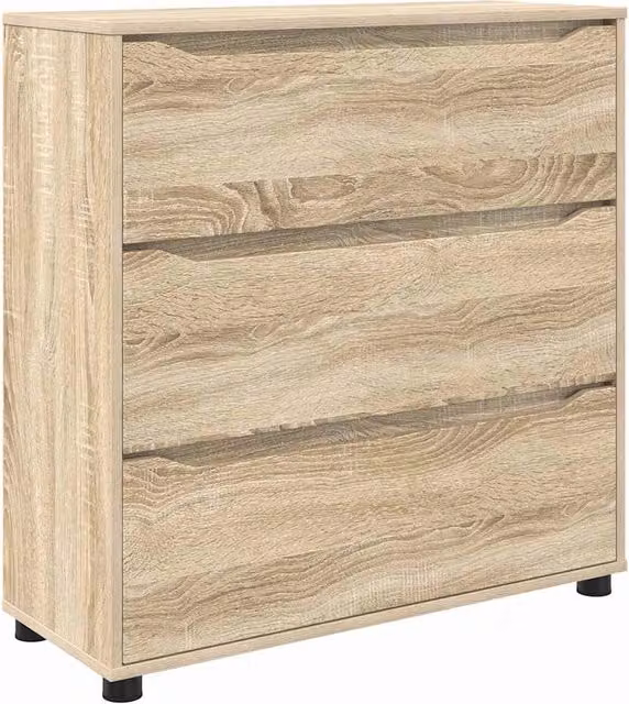 Moderno mobile portaoggetti con cassetti 80 x 31 x 81 cm in legno multistrato rovere sonoma 02_0054623