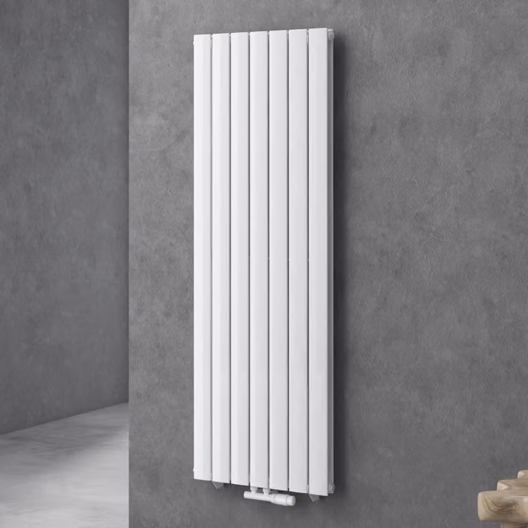 doporro Radiatore Verticale da Bagno 160x54cm, Radiatore a Pannello a Doppio Strato Termoarredo da Parete e Pavimento in Acciaio, Bianco