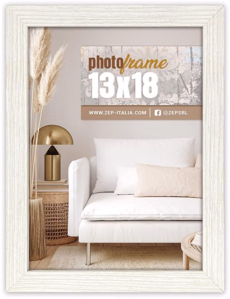 Telaio in legno, vetro trasparente, 20x30 cm, bianco, ZEP, per quadri