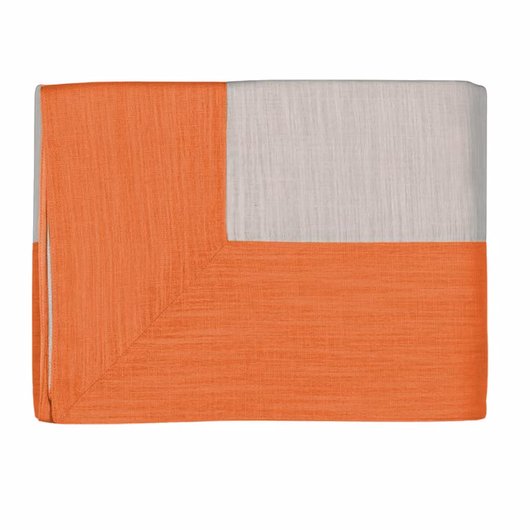 CORNICI Tovaglia - Taglia: 180x280,Colore: CORNICI - ARANCIO/TRAVERTINO