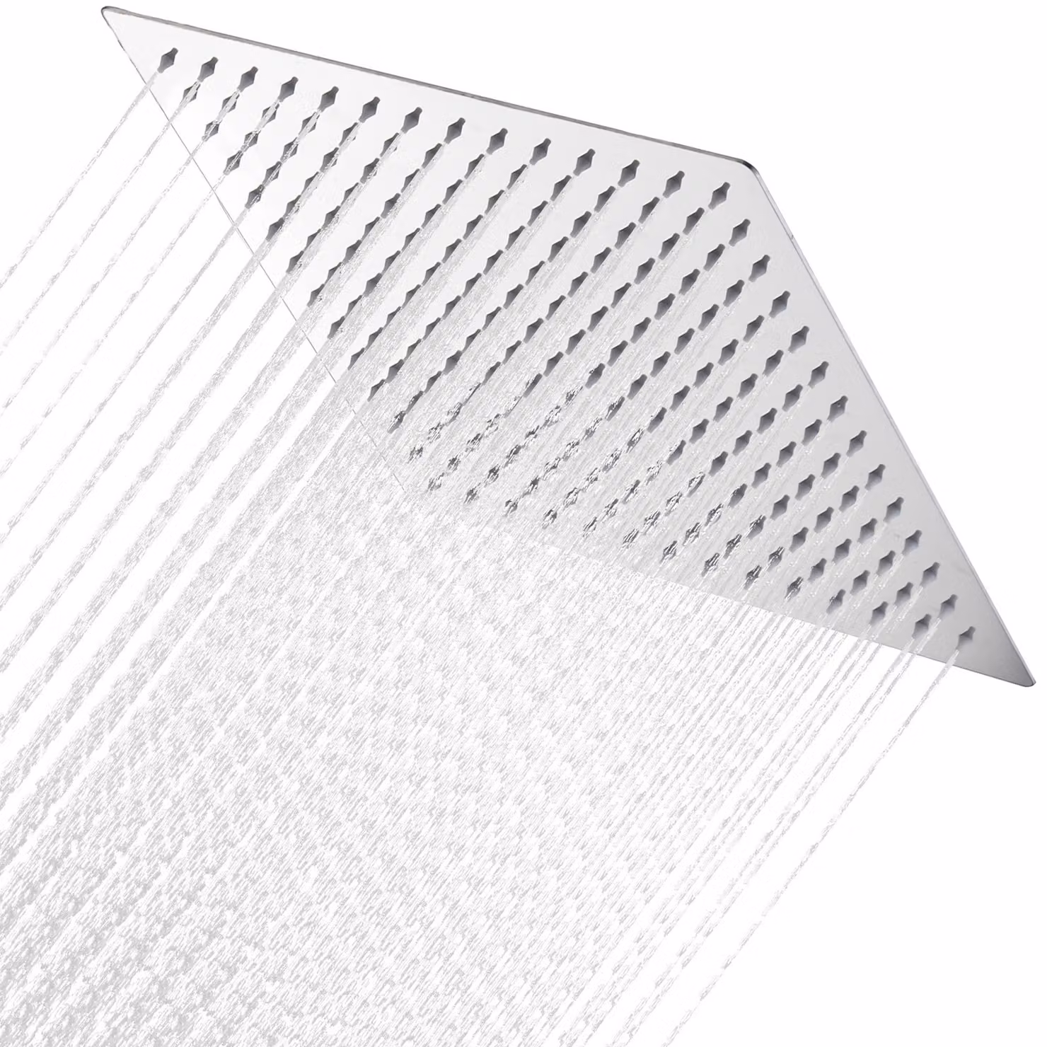 JOHO Soffione doccia a pioggia in acciaio inox 304, soffioni angolari da incasso Soffione doccia a pioggia quadrato 30 x 30 cm cromato