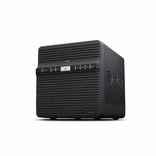 NAS Synology DS423 Tower con 4 alloggiamenti per HDD da 3.5/2.5 pollici SATA, 2GB RAM, CPU 4-core 1.7 GHz, 1GbE, Nero – 2