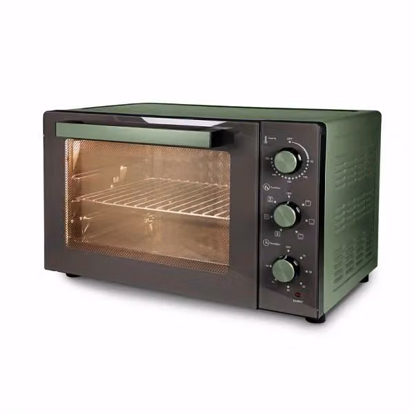 Forno elettrico Tognana Iridea verde con girarrosto, funzione aria calda e grill, 60 L, 1900 W – 2