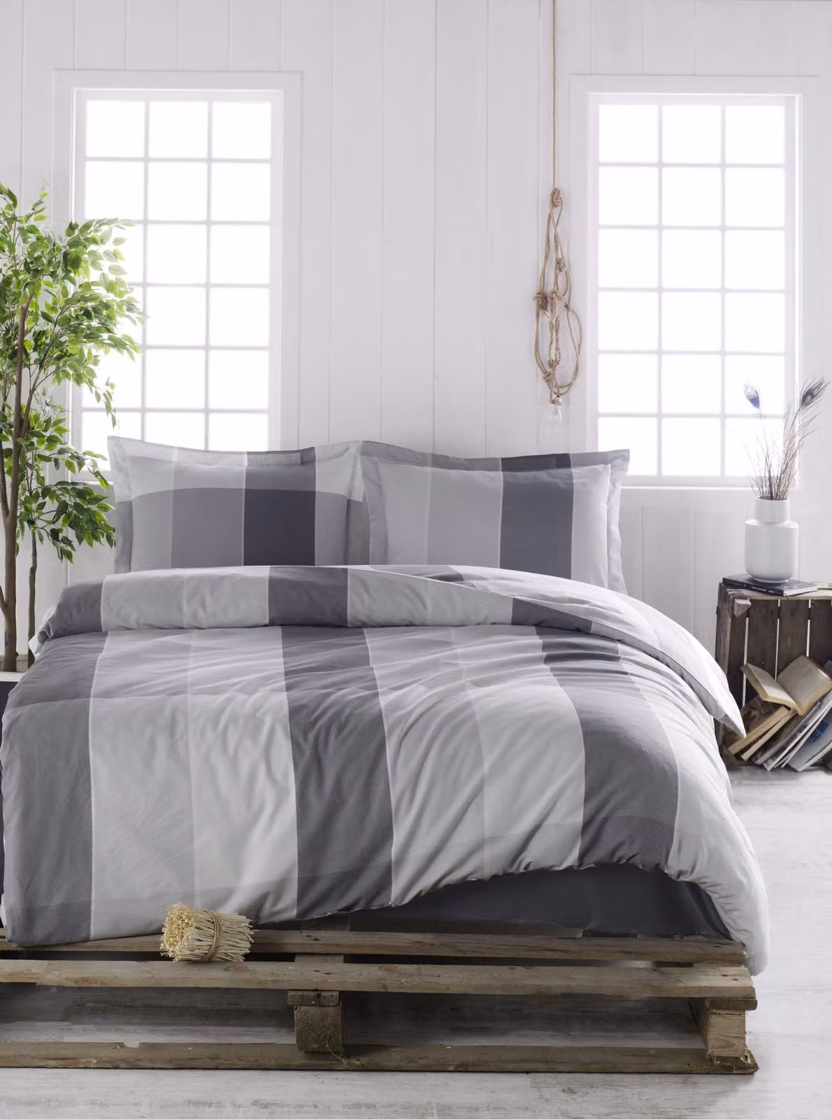 L'Essentiel Linge de Maison, Clark- TRK6221, grigio, piumini, 100% cotone ranforce