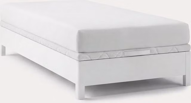 Letto contenitore con base lift up Kenay Home bianco L 105 cm x P 200 cm