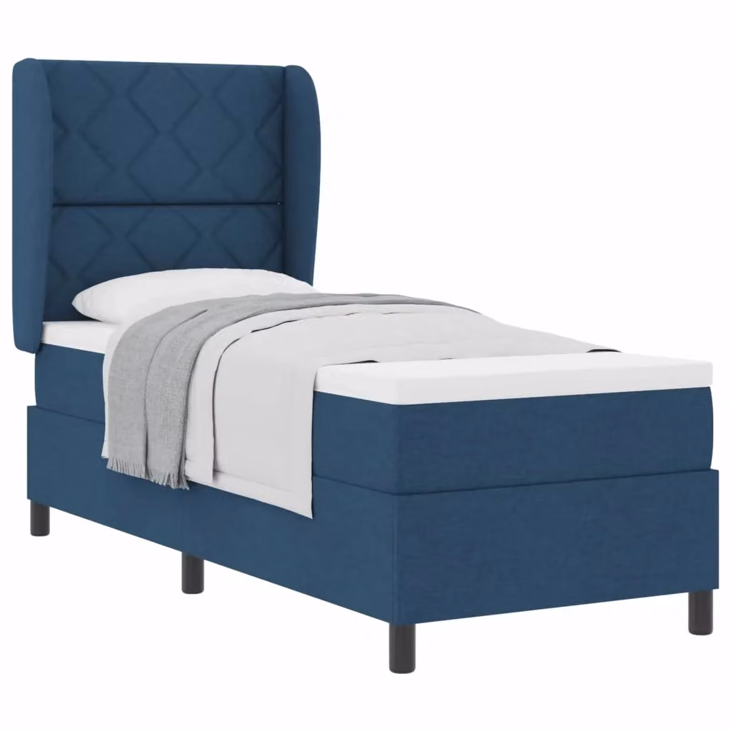 Letto a molle con testiera blu vidaXL L/P: 80 x 200 cm – 2
