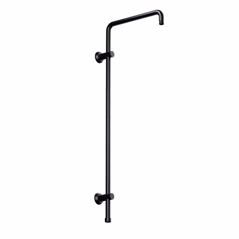 JOHO Asta doccia in acciaio inox con fissaggio a parete variabile, asta a muro per doccia a pioggia colonna doccia con lunghezza fissa 92cm nero