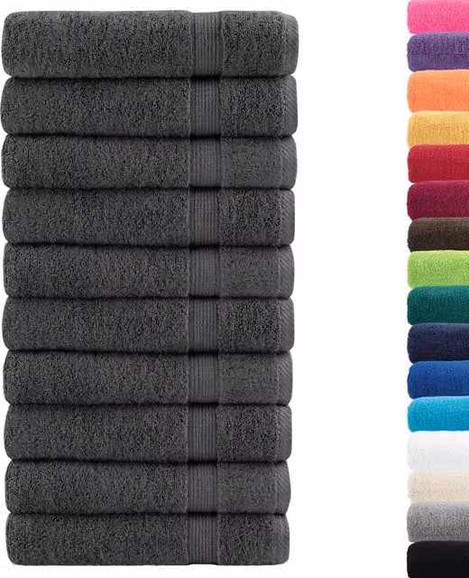 Asciugamani Premium SOLUND 50 pz | Teli per bagno Antracite 50x100 cm 600 g/m2