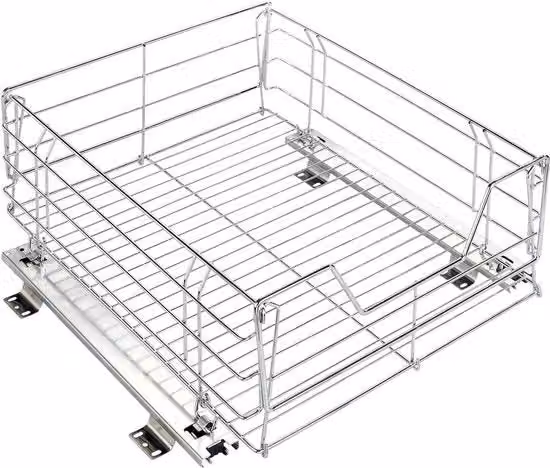 Organizzatore di Cucina - Système di Trasporto - Cassetto Organizzatore - Sistema di Trasporto Rimovibile - 50x23x40cm - Argento