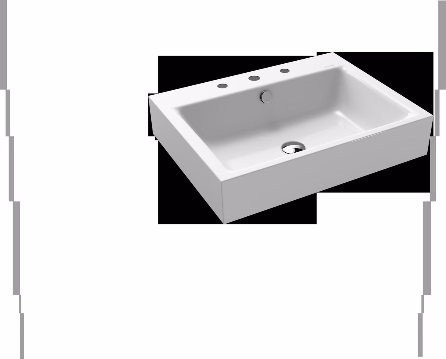 Lavabo mural KALDEWEI PURO 3164, 600 x 460 x 120 mm, 901406033001, 901406033001