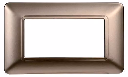 Placca compatibile Bticino Matix 4 moduli plastica colore bronzo