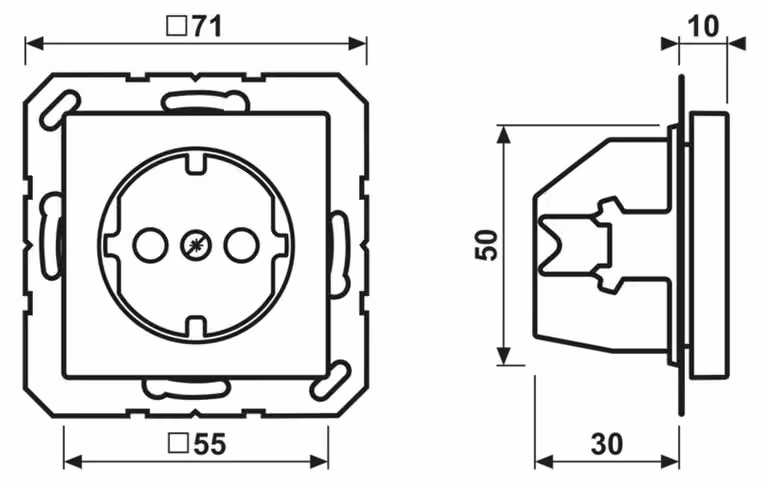 Presa Jung SCHUKO A 1520 BF SW A1520BFSW
