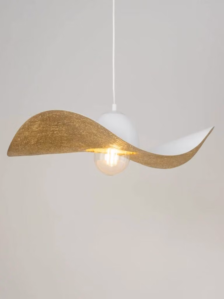 Lampada a sospensione Kapello Sigma Lighting bianco e oro Ø55 cm – 2