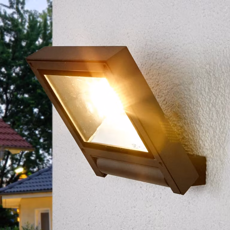 Lucande Faretto da esterno a LED Maica, antracite, orientabile, IP65 Maica, Nero, Alluminio, Moderno, Lampada LED da esterni