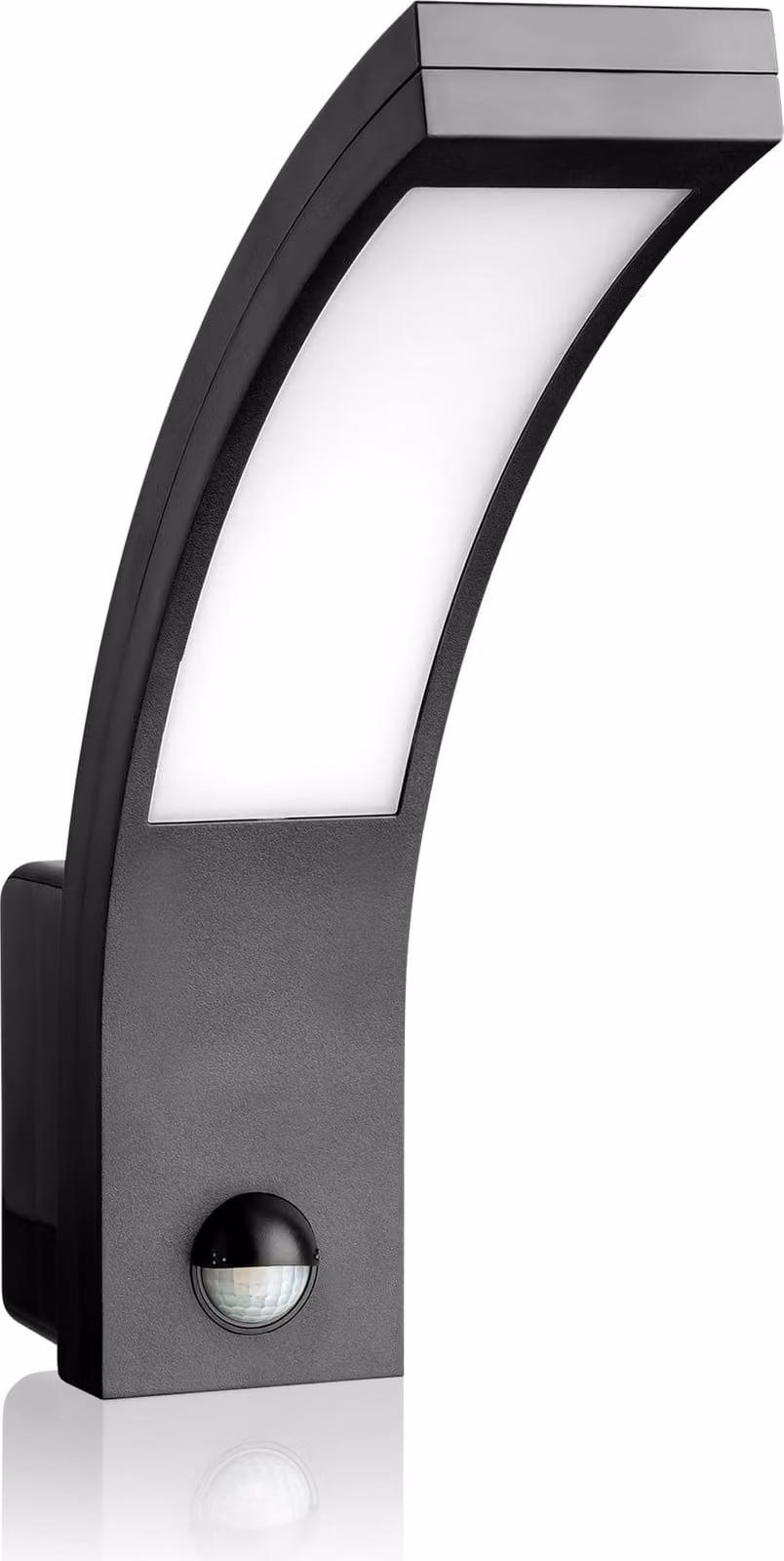 Lampada da esterno a LED con rilevatore di movimento, applique antracite, sensore LED SEBSON