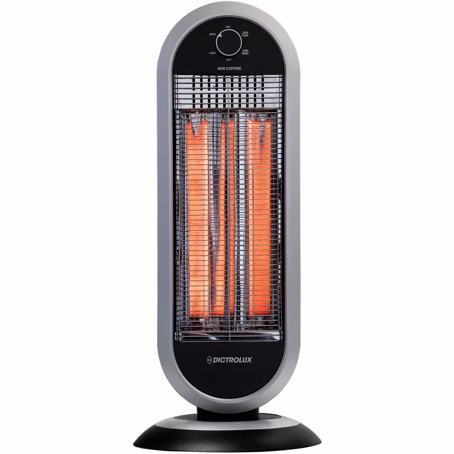 Stufa a infrarossi al carbonio DICTROLUX Hevò da 900 Watt con sistema di protezione dal ribaltamento, H 70 x L 30 x P 30 cm – 1