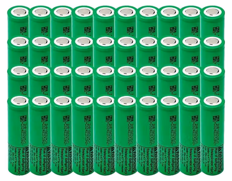Batteria ricaricabile al litio, capacità 3500mAh, corrente di scarica 25A, confezione da 40 pezzi (MJ1)