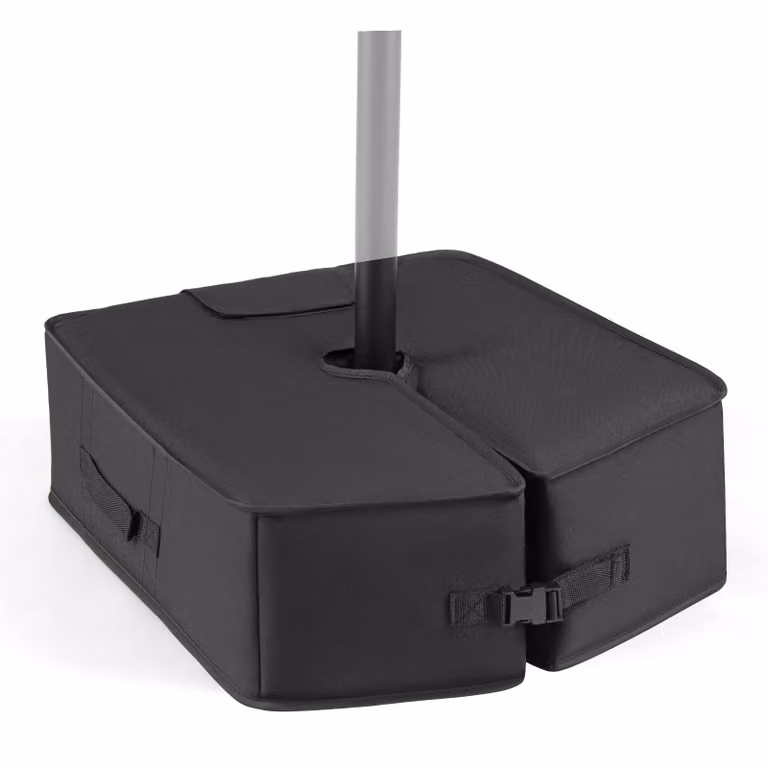 COSTWAY Base per ombrellone, supporto per ombrellone, riempibile con 40 kg di sabbia, supporto per ombrellone, zoccolo per ombrellone, base per ombrellone 47x46x16 cm, nero