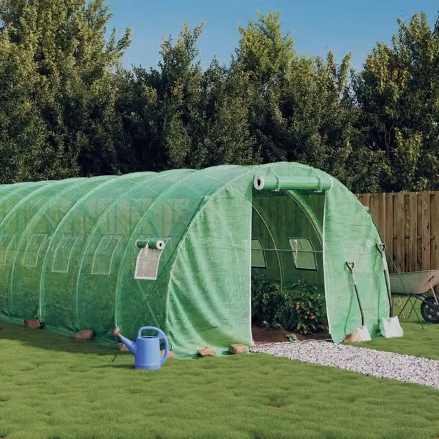 Serra con Telaio in Acciaio Verde 18 m² 6x3x2 m 3188040