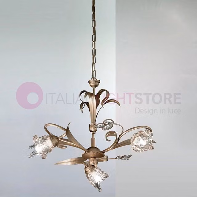 SOFIA Lampadario Stile Classico Rustico 3 Luci