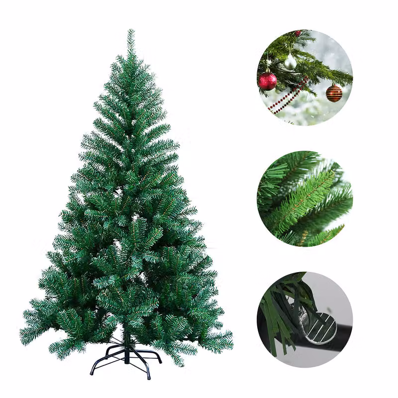 Jopassy Albero di Natale decorazione di plastica con supporto 210cm verde