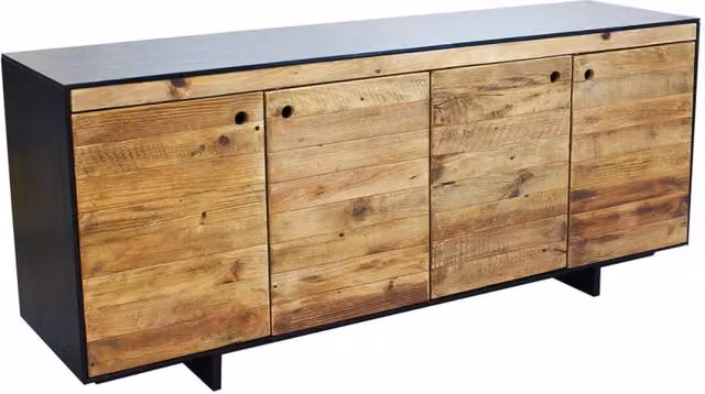 Madia 4 ante in Pino riciclato cm 180x48x76 - PINE