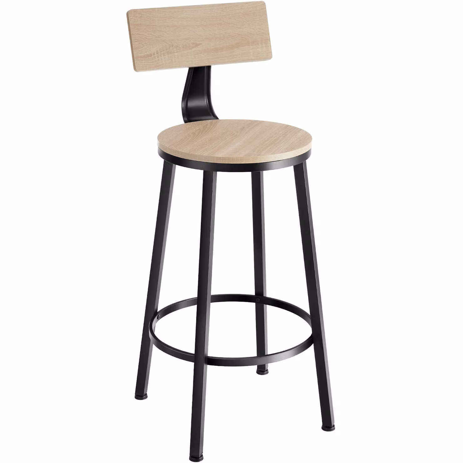 Sgabelli da bar Poole TecTake in stile industriale, legno rovere Sonoma e marrone, L/P/H: 40 x 40 x 73 cm – 3