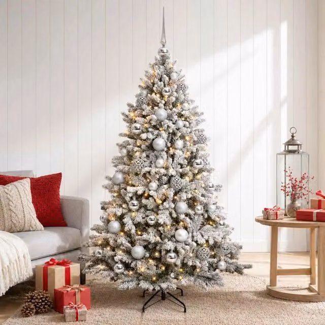 Albero di Natale Artificiale con Palline 150 cm 150 LED 3465972