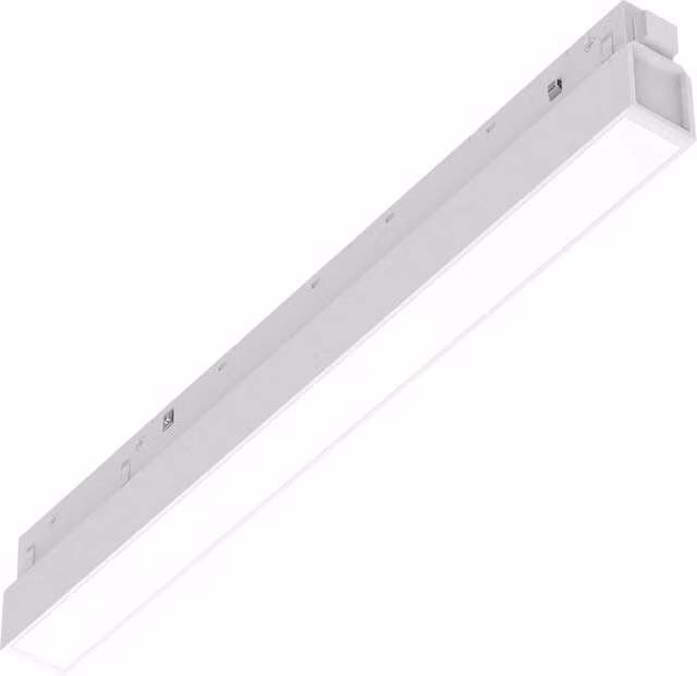 Supporto Lineare Binario Ego in Alluminio Bianco con LED 7W 3000K 1-10V L: 28,4 cm