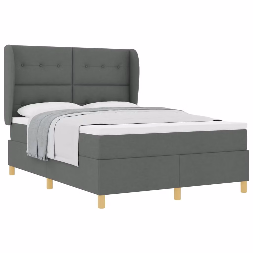 Letto ibrido con testiera vidaXL in tessuto grigio L: 160 cm, P: 200 cm – 2