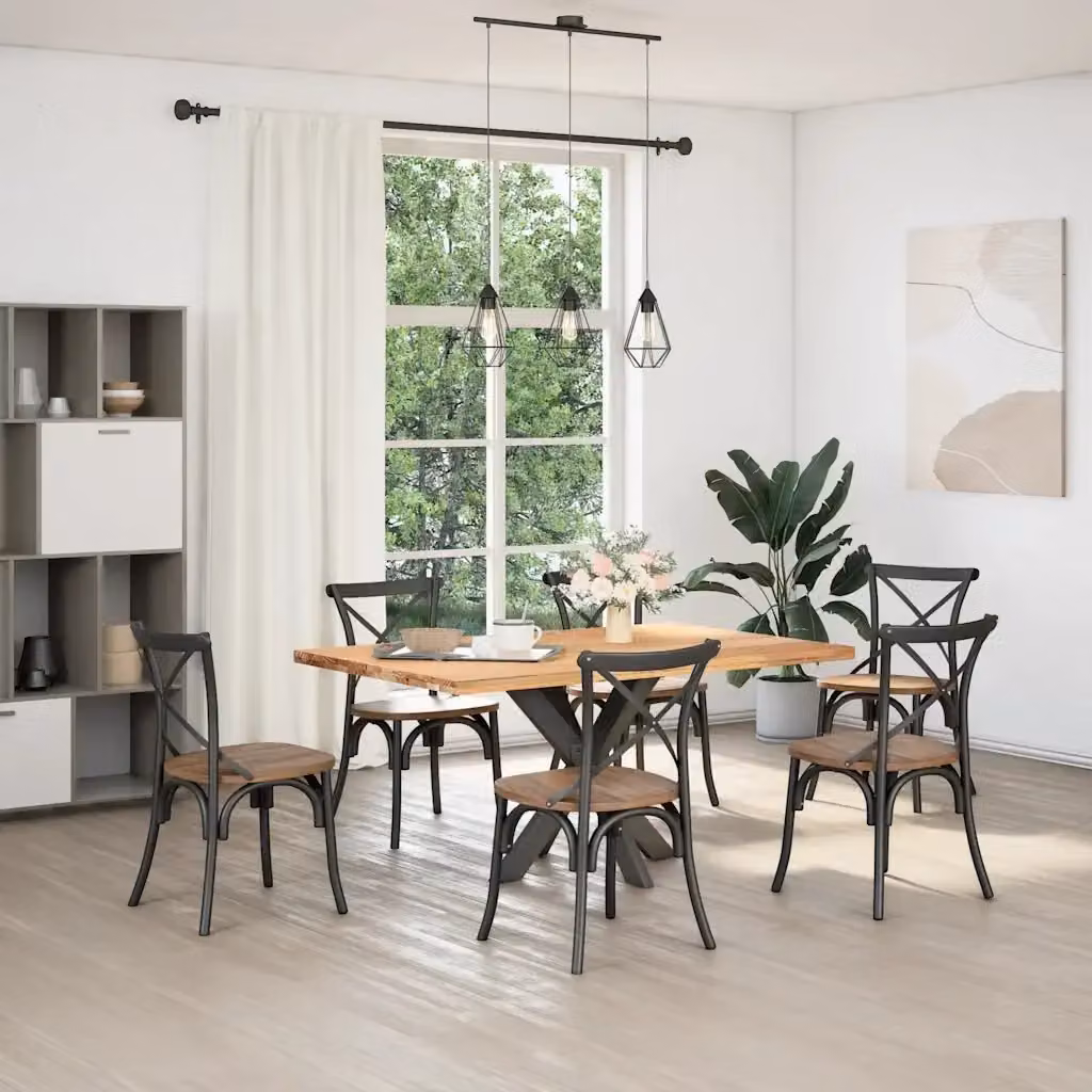Gamba per Tavolo da Pranzo a Forma di Ragno in Acciaio Antracite L/P: 85 x 85 cm, H: 72-73 cm