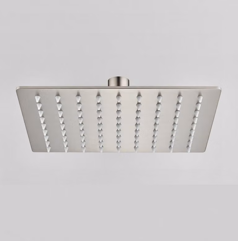 Soffione doccia ultraslim quadrato acciaio inox 20x20 cm TEXAS - Satinato