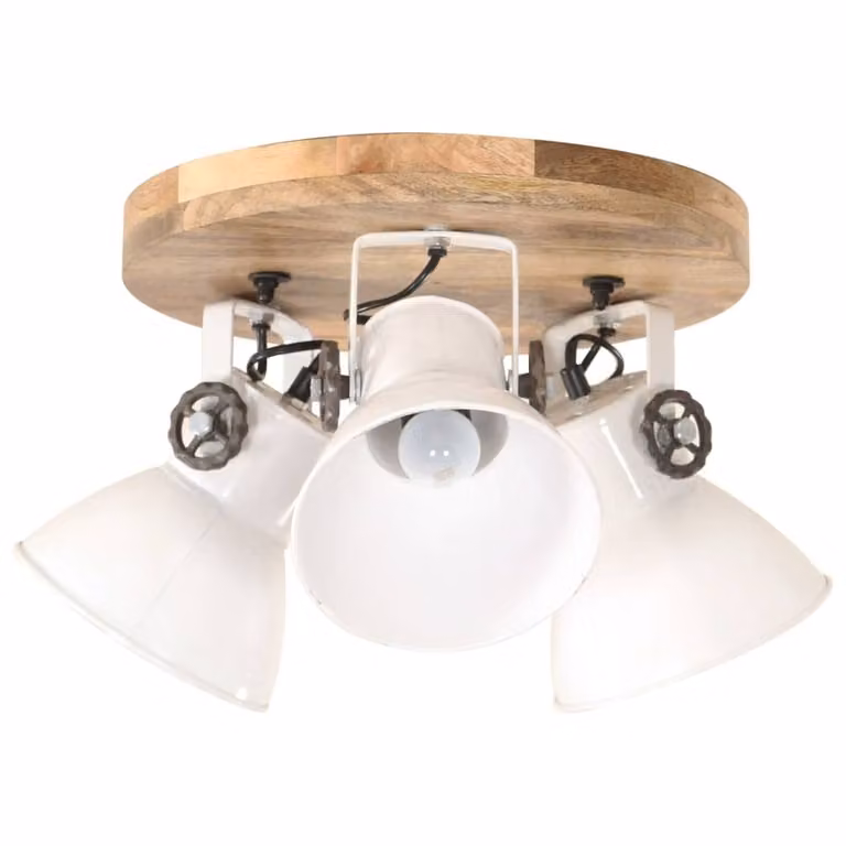 vidaXL Lampada da soffitto in stile industriale 25 W bianco 42x27 cm E27