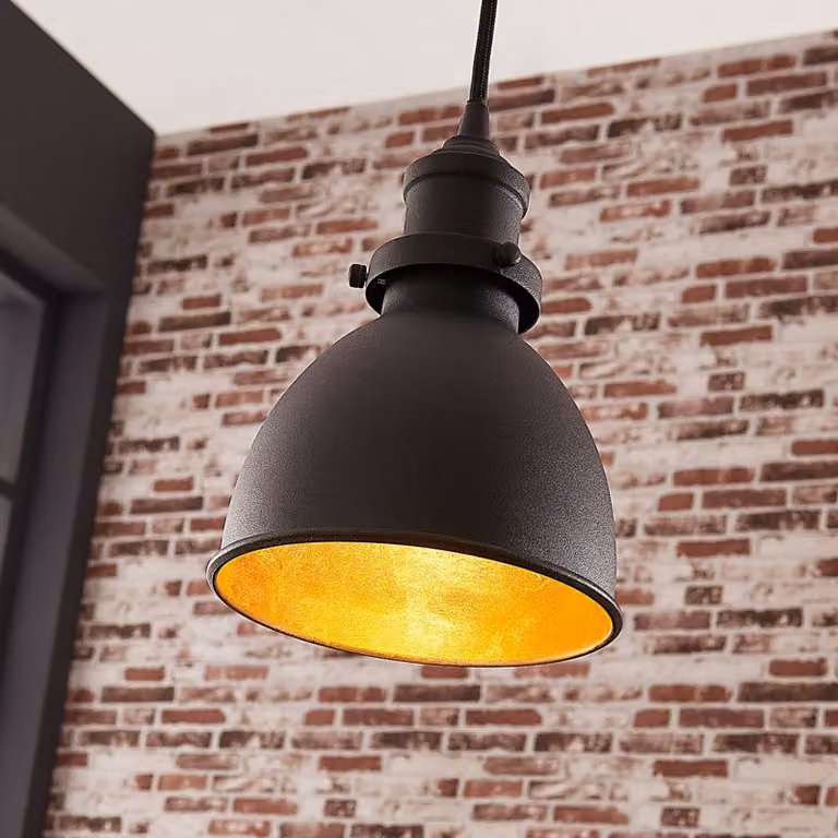 Lampada a sospensione Jasminka Lindby, dimmerabile, Nero, Cucina, Metallo, Moderno, Lampada a sospensione