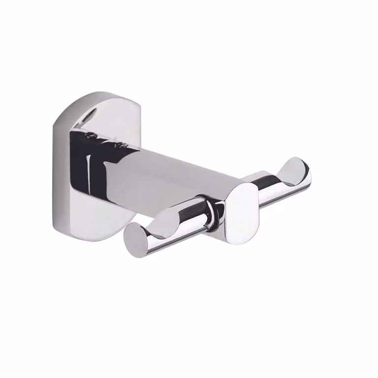 Appendiabiti doppio da muro in acciaio inox e Cromall EP26 Gedy serie EDERA PLUS Cromato