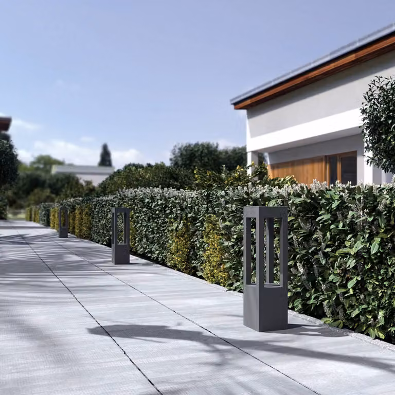Lampioncino da giardino Lienna Arcchio, Alluminio / Grigio / Zincato, Alluminio, Moderno, Lampada LED da esterni