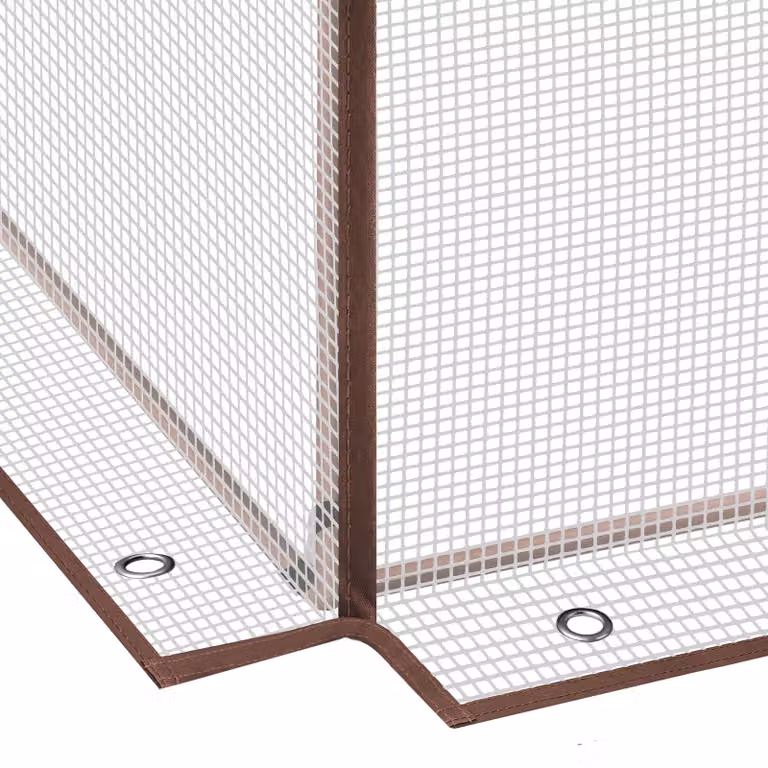 Serra in plastica e acciaio tectake trasparente, resistente alle intemperie, L/P/H: 200 x 77 x 170 cm