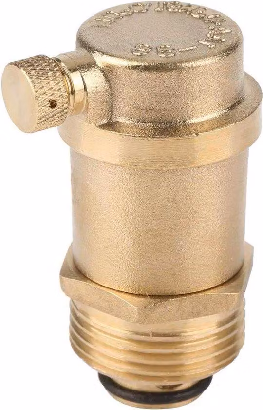 Valvola di sfiato rapido automatica DN25 G1 in ottone per caldaie e impianti solari con scarico della pressione.