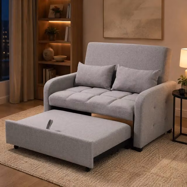 Divano letto pieghevole REDOM Grigio L/P/H: 127 x 180 x 75 cm