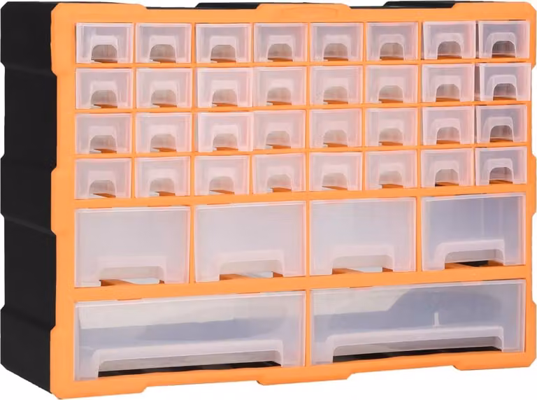 Organizzatore multi-cassetto The Living Store con 40 cassetti 52x16x37,5 cm