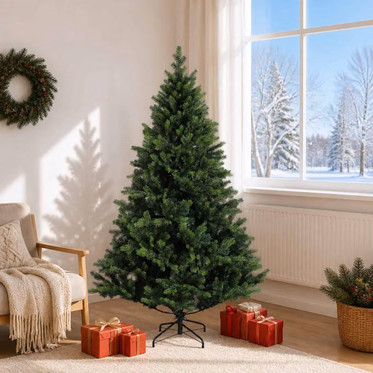 vidaXL Albero di Natale Artificiale con Rami Pieghevoli 180 cm