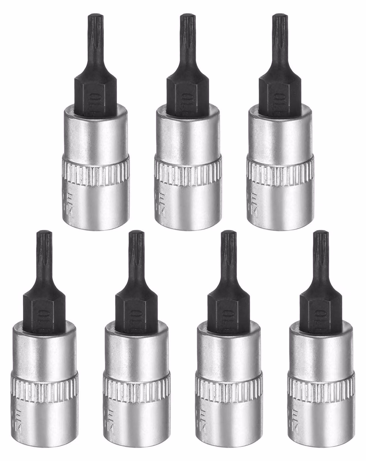 7 chiavi a bussola con inserto Torx T10, attacco quadrato da 1/4 di pollice